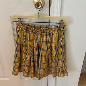 Yellow Plaid Skirt